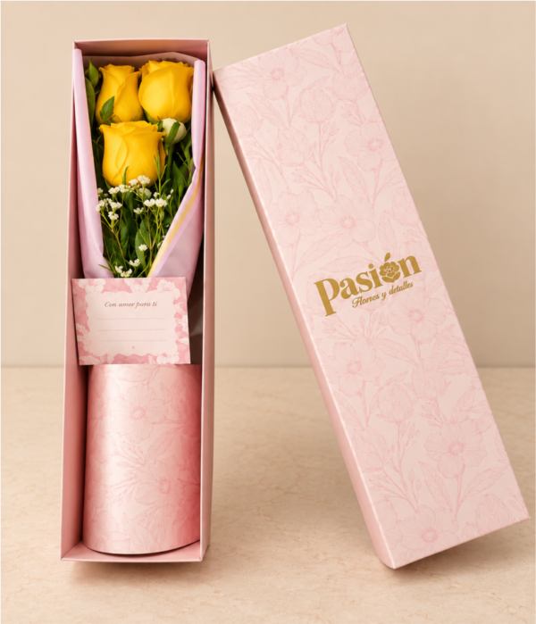 CAJA DE 3 ROSAS