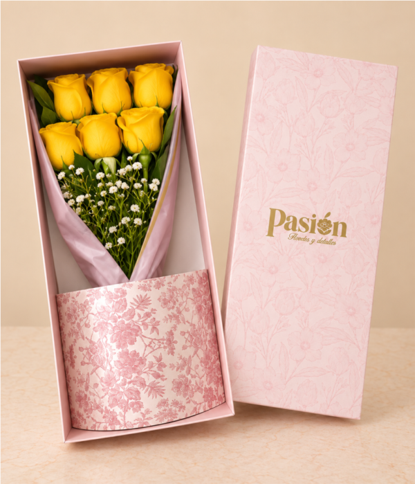 CAJA DE 6 ROSAS