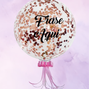 GLOBO BURBUJA CON CONFETTI