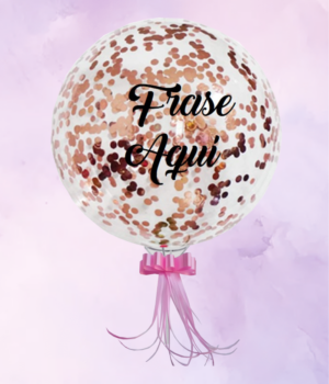 GLOBO BURBUJA CON CONFETTI