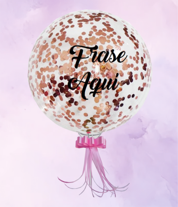 GLOBO BURBUJA CON CONFETTI