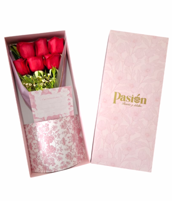 CAJA DE 6 ROSAS