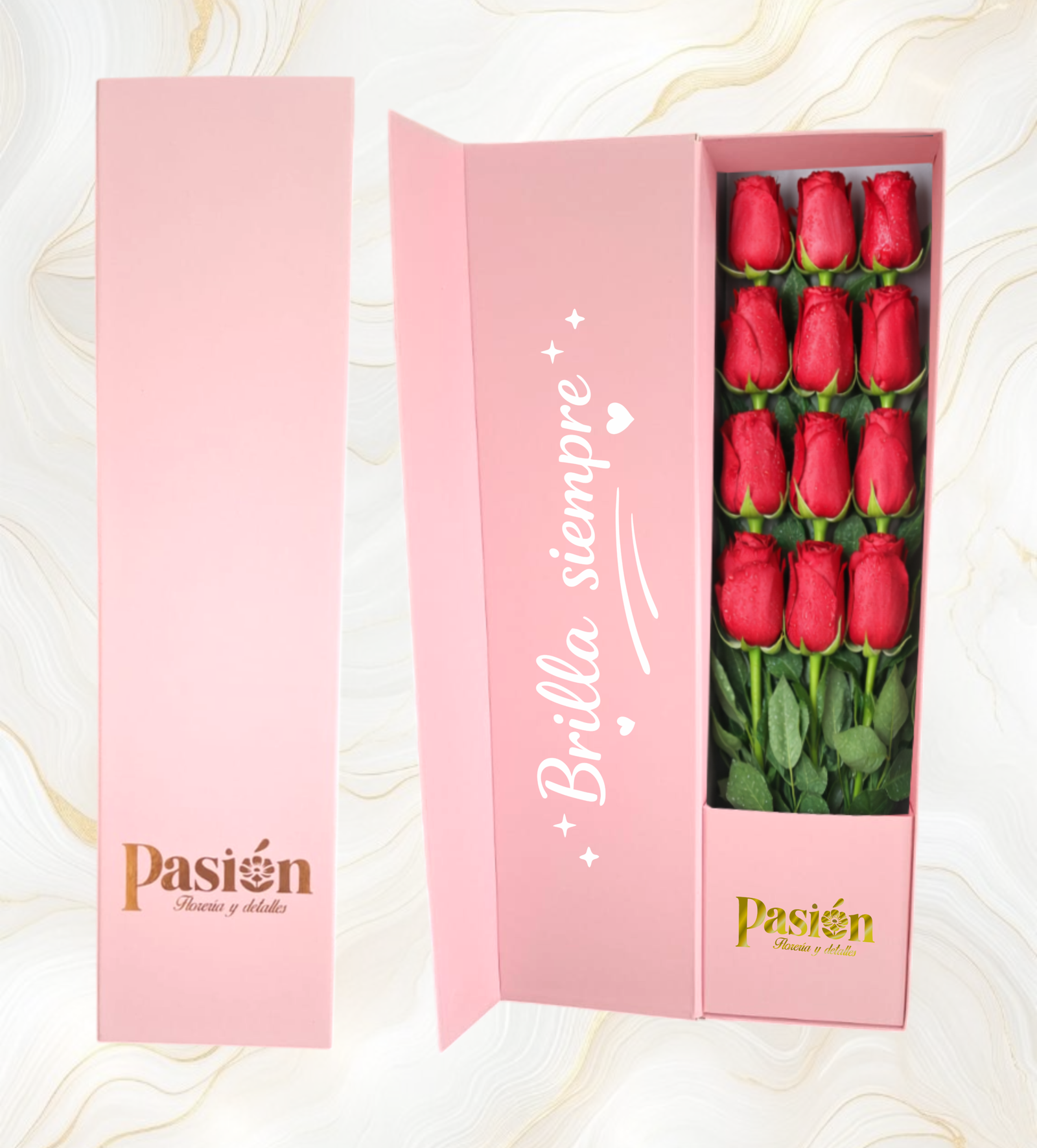 CAJA PREMIUM DE 12 ROSAS