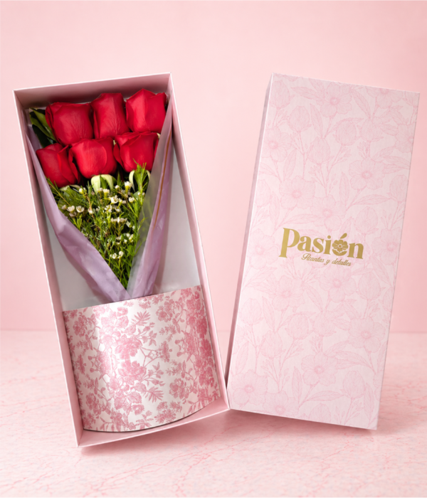 CAJA DE 6 ROSAS