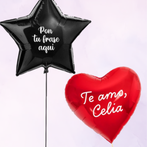 GLOBO METALICO #18 CON HELIO Y VINIL