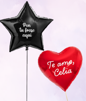 GLOBO METALICO #18 CON HELIO Y VINIL