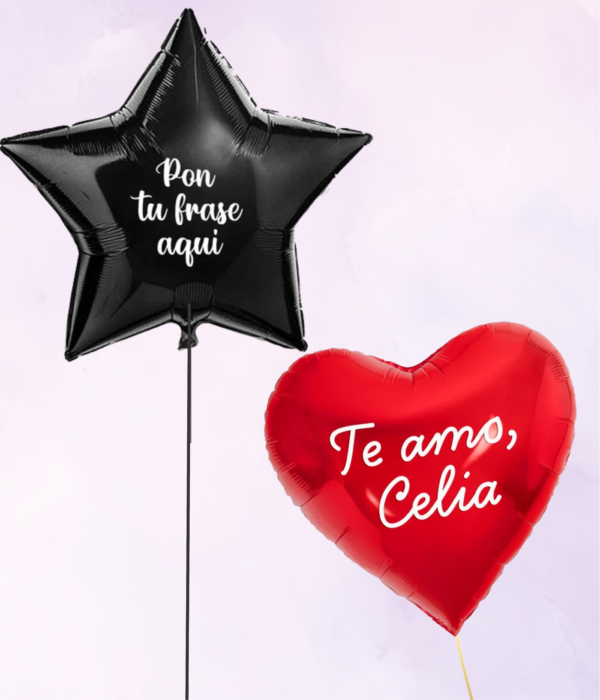 GLOBO METALICO #18 CON HELIO Y VINIL