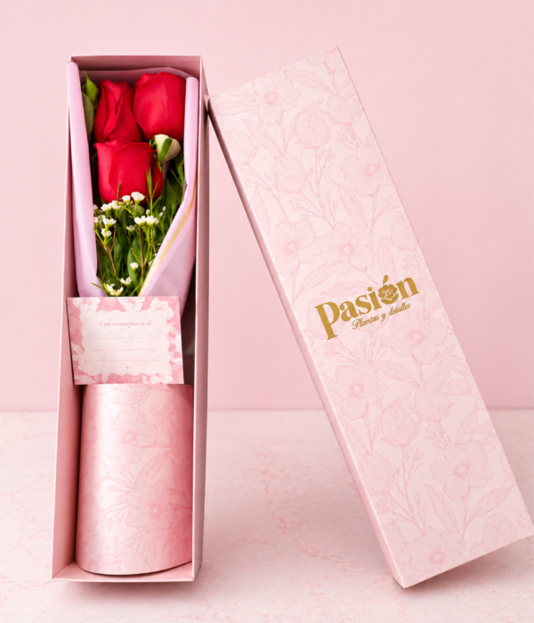 CAJA DE 3 ROSAS