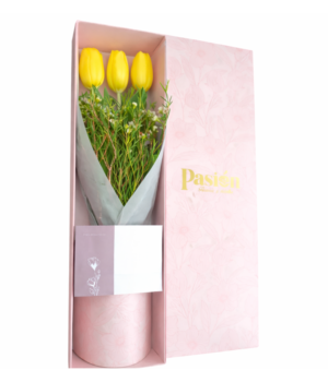 CAJA DE 3 TULIPANES