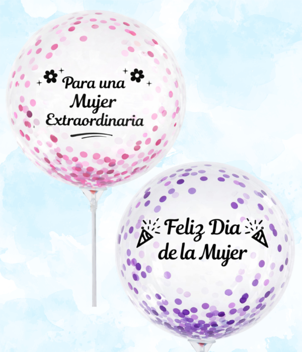 GLOBO BURBUJA #18 CON CONFETI