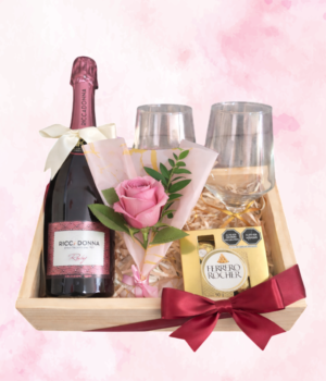 vino y ferrero CAJA BRINDIS