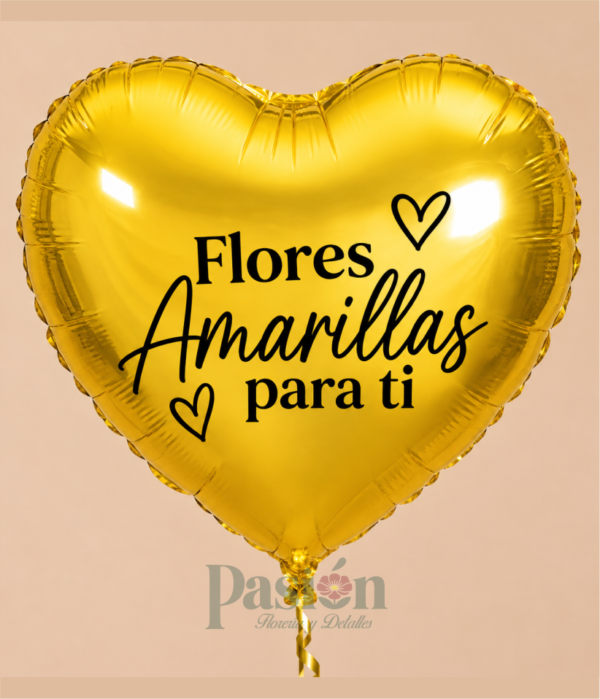 GLOBO FLORES AMARILLAS PARA TI